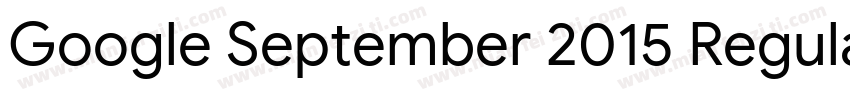 Google September 2015 Regular字体转换